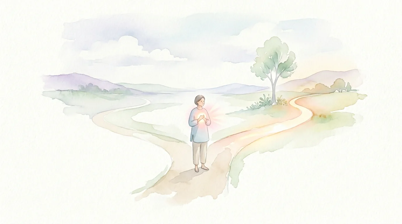 Мягкий образ выбора подходящего формата через контакт с собой