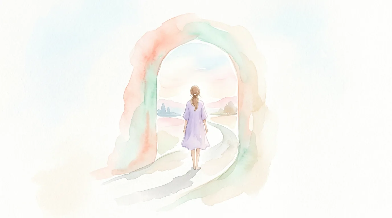 Мягкий образ первого спокойного шага в новое пространство